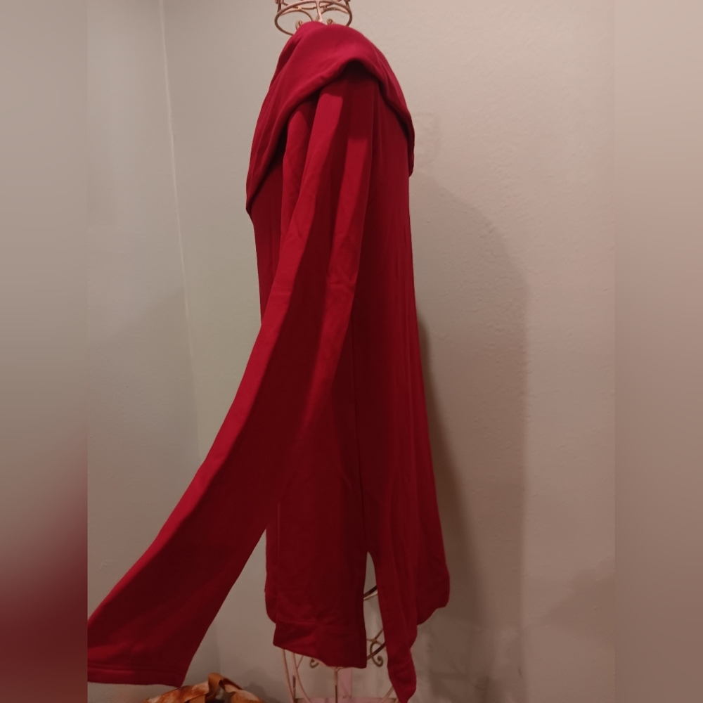 CHICOS Red Cowlneck Sweater - Picture 4 of 8